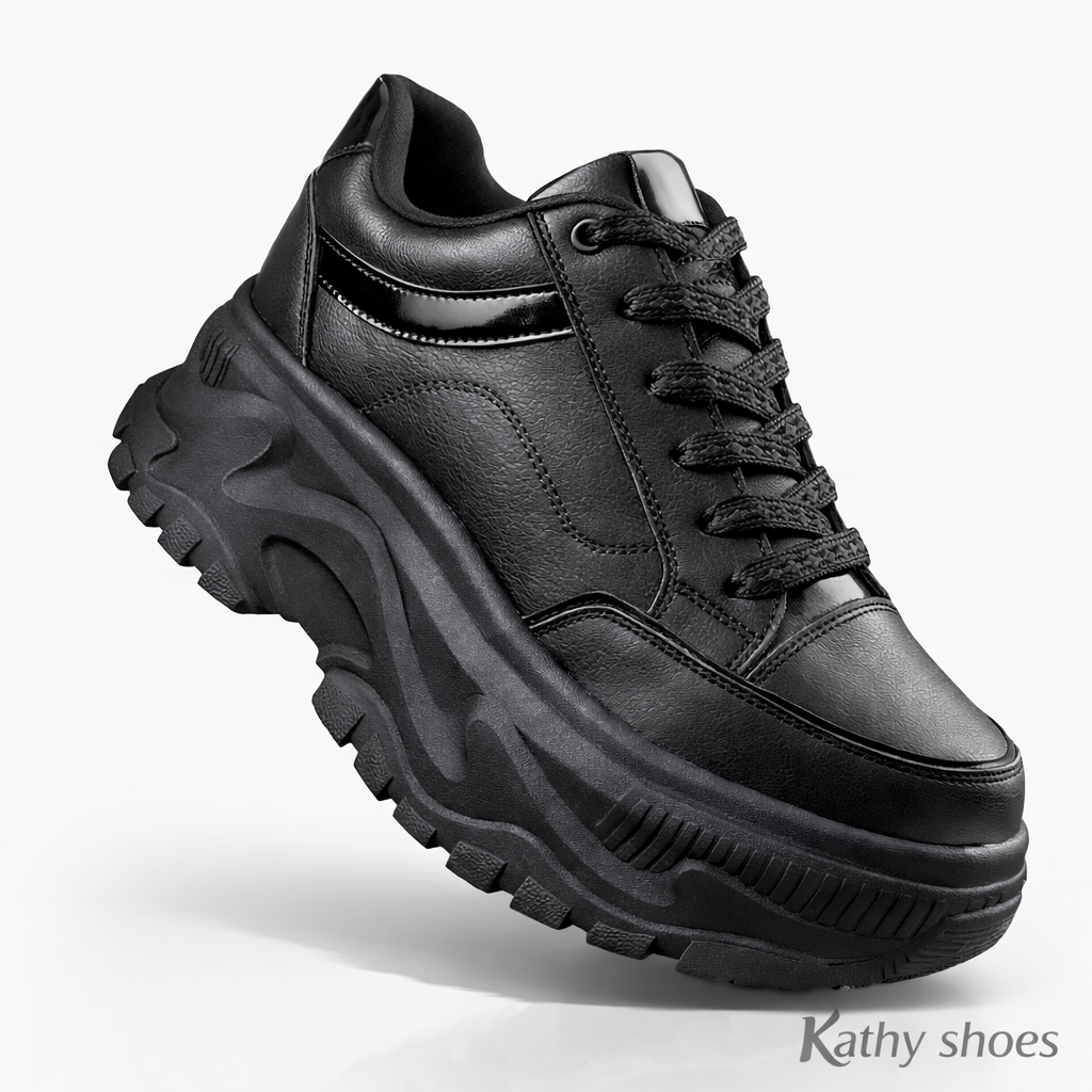 🖤 Zapatillas con Plataforma y Cordones Gruesos – Urbanas y Cómodas