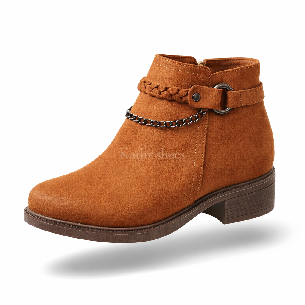 🟤 Botín Camel de Mujer – Sueder | Taco 3