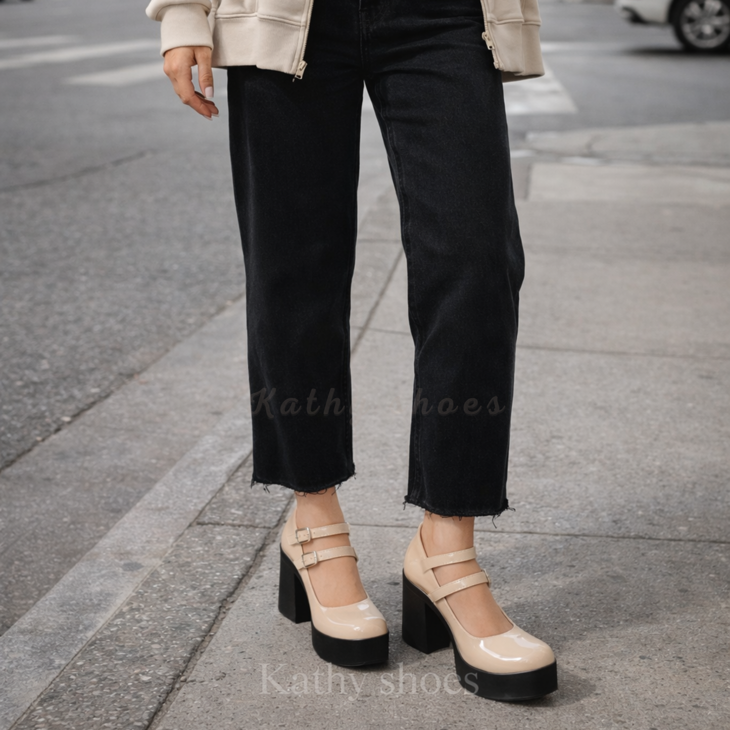 Zapatos de Charol con Plataforma y Taco 7 | Calzado Nacional para Mujer