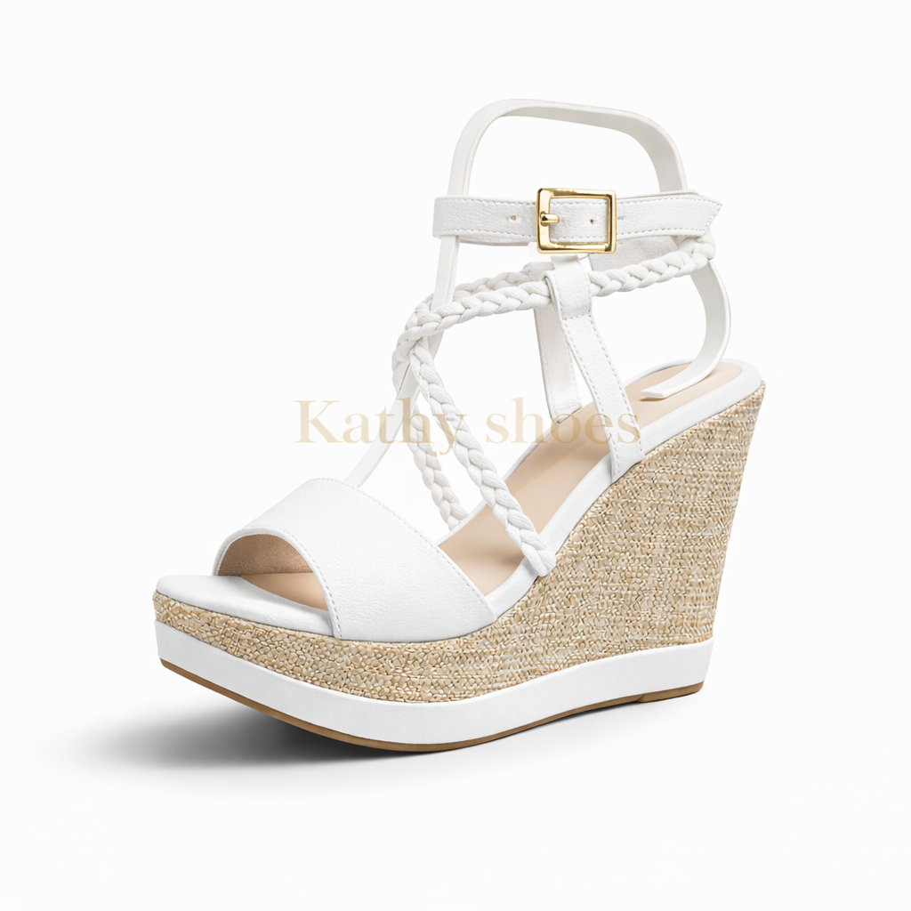 🖤🤍🤎 Sandalias Taco cuña 9 – Kathy Shoes