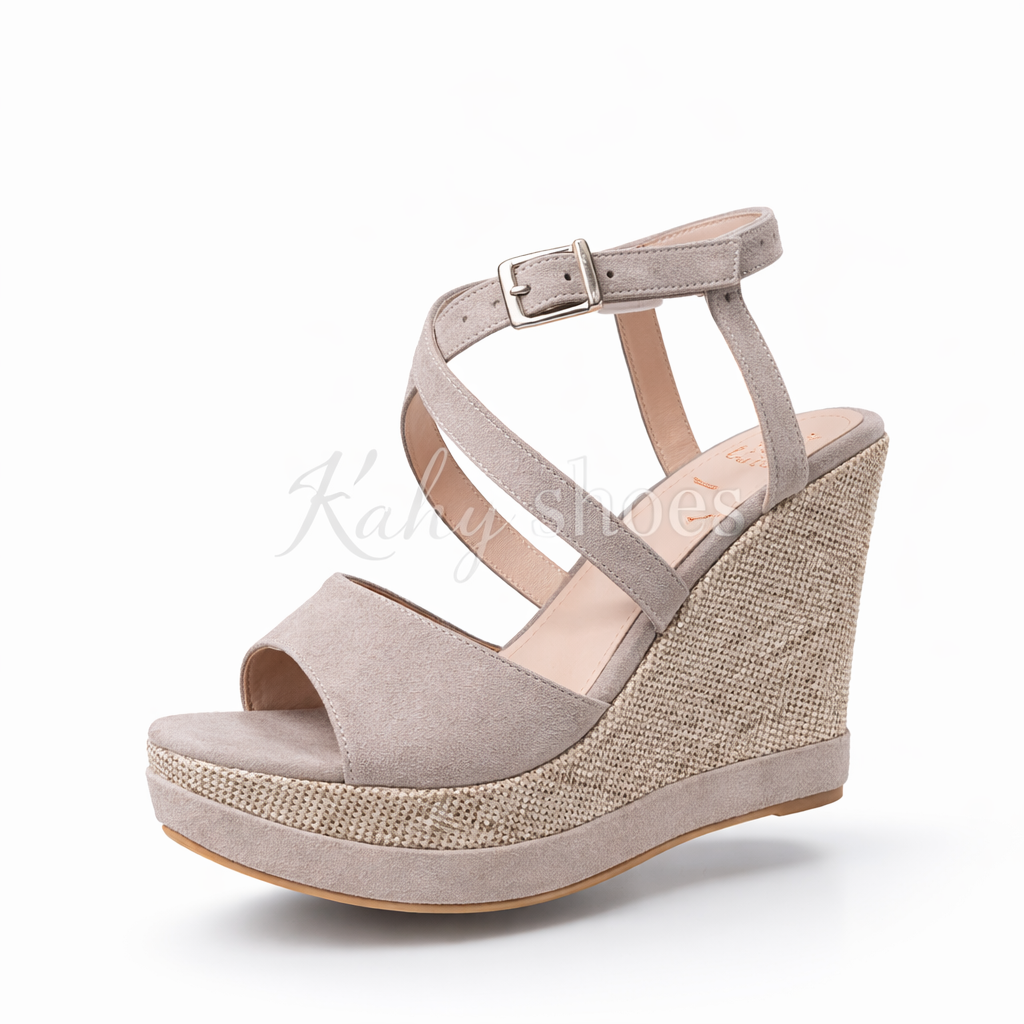 Sandalias Taco Cuña 9 Súper Cómodas – Antideslizantes | Kathy Shoes