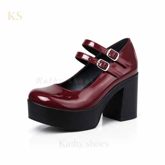 Zapatos de Charol con Plataforma y Taco 7 | Calzado Nacional para Mujer